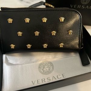 Versace Studded Medusa Wallet